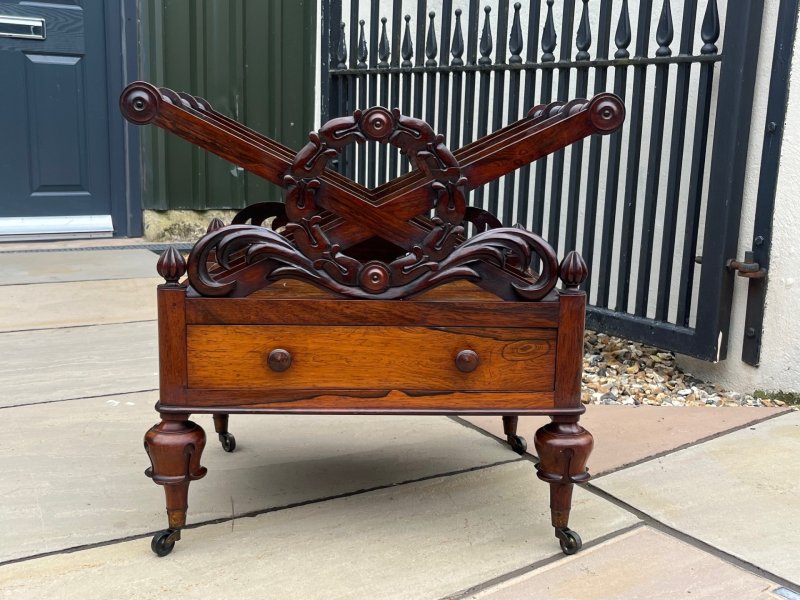 A fine quality William IV Period rosewood Canterbury designed by J.C louden